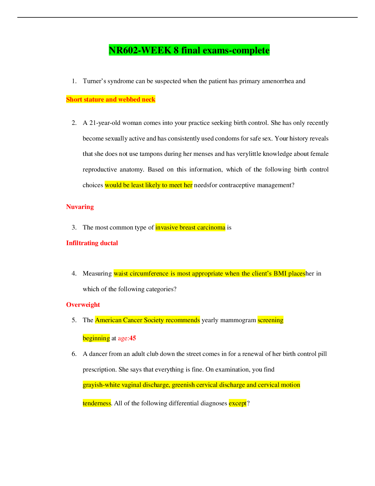 Preview image of NR602-WEEK 8 final exams-complete document